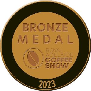 Image of the bronze medal Femili PNG won at the 2023 Royal Adelaide Coffee Show.